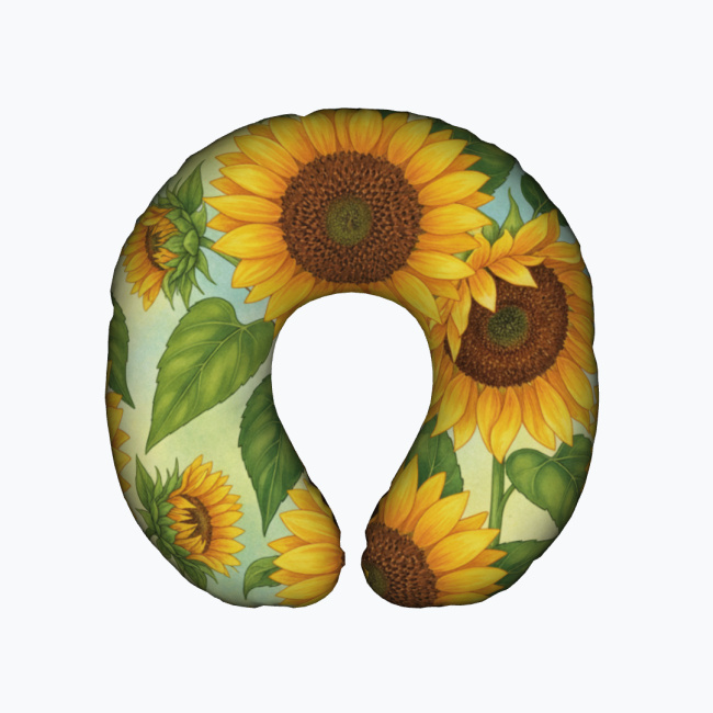 Poduszka rogal turystyczna KawaYa – pluszowa poduszka podróżna