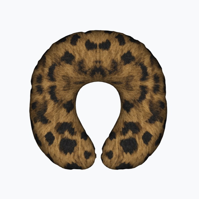 Poduszka rogal turystyczna KawaYa – pluszowa poduszka podróżna