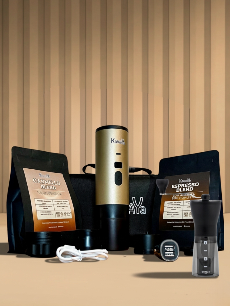 Zestaw Kawosza Premium z Młynkiem i Kawą Ziarnistą